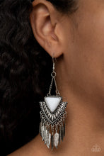 Load image into Gallery viewer, Paparazzi Shady Oasis - White Earrings