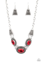 Load image into Gallery viewer, Paparazzi Textured TRAPEZOID - Red Necklace