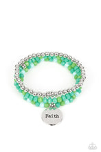 Load image into Gallery viewer, Paparazzi Fashionable Faith - Green Bracelet