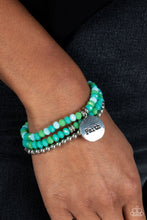 Load image into Gallery viewer, Paparazzi Fashionable Faith - Green Bracelet