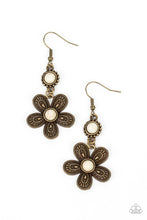 Load image into Gallery viewer, Paparazzi Free-Spirited Flourish - Brass Earrings