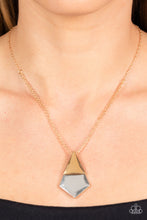 Load image into Gallery viewer, Paparazzi Posh Pyramid - Gold Necklace
