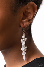 Load image into Gallery viewer, Paparazzi Cheeky Cascade - White Earrings