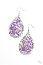 Load image into Gallery viewer, Paparazzi Cats Eye Class - Purple Earrings