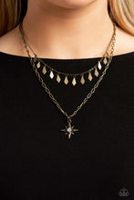 Load image into Gallery viewer, Paparazzi The Second Star To The LIGHT - Brass Necklace