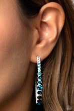 Load image into Gallery viewer, Paparazzi Gossip CURL - Blue Earrings