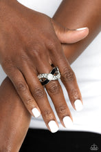 Load image into Gallery viewer, Paparazzi CROSSED and Found - Black Ring