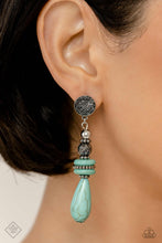 Load image into Gallery viewer, Paparazzi Desert Fever - Blue Earrings