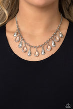 Load image into Gallery viewer, Paparazzi Teardrop Timbre - White Necklace
