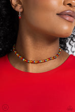 Load image into Gallery viewer, Paparazzi Colorfully GLASSY - Red Necklace