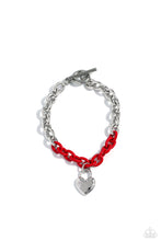 Load image into Gallery viewer, Paparazzi Locked and Loved - Red Bracelet