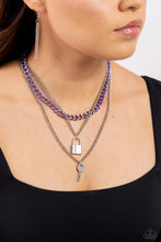 Load image into Gallery viewer, Paparazzi Locked Labor - Purple Necklace