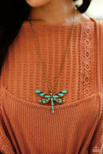 Load image into Gallery viewer, Paparazzi FLYING Low - Brass Necklace