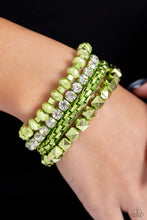 Load image into Gallery viewer, Paparazzi Punk Pattern - Green Bracelet