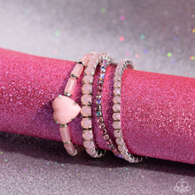 Load image into Gallery viewer, Paparazzi True Loves Theme - Pink Bracelet