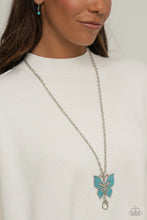 Load image into Gallery viewer, Paparazzi Blinged-Out Breeze - Blue Lanyard