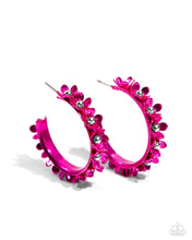 Load image into Gallery viewer, Paparazzi Fashionable Flower Crown - Pink Earrings