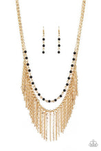 Load image into Gallery viewer, Fierce In Fringe - Gold Fringe Necklace-Paparazzi - The Sassy Sparkle
