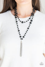 Load image into Gallery viewer, Social Hour- Black and Silver Necklace- Paparazzi Accessories
