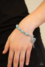 Load image into Gallery viewer, Paparazzi Desert Heartthrob - Blue Bracelet
