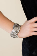 Load image into Gallery viewer, Paparazzi "Big City Shimmer" Silver Wrap Bracelet Paparazzi Jewelry
