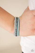 Load image into Gallery viewer, Paparazzi Mega Glam - Blue Bracelet
