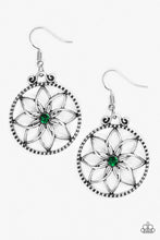 Load image into Gallery viewer, Paparazzi Bloom Bloom - Green Earrings
