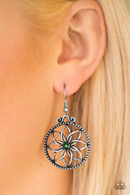 Load image into Gallery viewer, Paparazzi Bloom Bloom - Green Earrings
