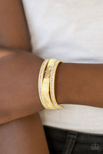 Load image into Gallery viewer, Paparazzi Hustlin Heart - Yellow Bracelet
