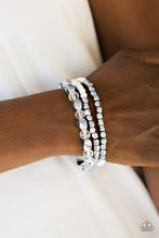 Load image into Gallery viewer, Paparazzi Beaded Bravado - White Bracelet
