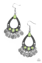 Load image into Gallery viewer, Paparazzi VINTAGE VAULT "Island Escapade" Green Earrings Paparazzi Jewelry
