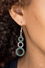 Load image into Gallery viewer, Paparazzi Bubble Bustle - Green Earrings
