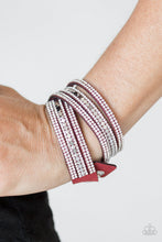 Load image into Gallery viewer, Paparazzi Rock Star Attitude - Red Bracelet
