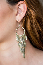Load image into Gallery viewer, Paparazzi Feather Frenzy - Brass Earrings
