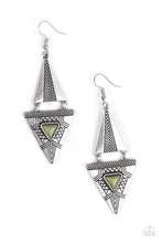 Load image into Gallery viewer, Paparazzi VINTAGE VAULT "El Paso Edge" Green Earrings Paparazzi Jewelry
