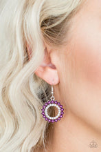 Load image into Gallery viewer, Paparazzi Wreathed In Radiance - Purple Earrings
