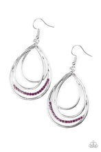 Load image into Gallery viewer, Paparazzi VINTAGE VAULT "Start Each Day With Sparkle" Purple Earrings Paparazzi Jewelry
