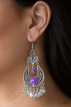 Load image into Gallery viewer, Paparazzi Fiesta Flair - Purple Earrings
