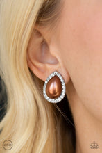 Load image into Gallery viewer, Paparazzi "Old Hollywood Opulence" Brown Clip On Earrings Paparazzi Jewelry
