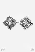 Load image into Gallery viewer, Paparazzi VINTAGE VAULT "Kensington Keepsake" Silver Clip On Earrings Paparazzi Jewelry
