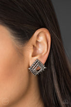 Load image into Gallery viewer, Paparazzi VINTAGE VAULT "Kensington Keepsake" Silver Clip On Earrings Paparazzi Jewelry
