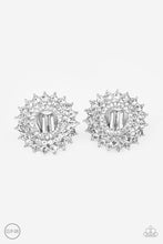 Load image into Gallery viewer, Paparazzi "Buckingham Beauty" White Clip On Earrings Paparazzi Jewelry
