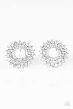 Load image into Gallery viewer, Paparazzi VINTAGE VAULT "Buckingham Beauty" White Post Earrings Paparazzi Jewelry
