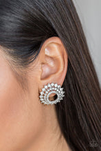 Load image into Gallery viewer, Paparazzi VINTAGE VAULT "Buckingham Beauty" White Post Earrings Paparazzi Jewelry
