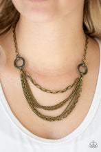 Load image into Gallery viewer, Paparazzi CHAINS of Command - Brass Necklace
