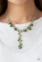 Load image into Gallery viewer, Paparazzi "Crystal Couture" Green Necklace &amp; Earring Set Paparazzi Jewelry
