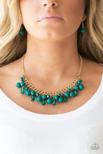 Load image into Gallery viewer, Tour de Trendsetter - Green Bead Gold Chain Necklace
