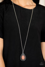 Load image into Gallery viewer, Paparazzi VINTAGE VAULT "Total Tranquility" Orange Necklace &amp; Earring Set Paparazzi Jewelry
