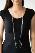 Load image into Gallery viewer, Colorful Cadence - Pink Bead Silver Layered Chain Necklace
