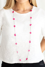 Load image into Gallery viewer, Paparazzi "Glassy Glamorous" Pink Necklace &amp; Earring Set Paparazzi Jewelry
